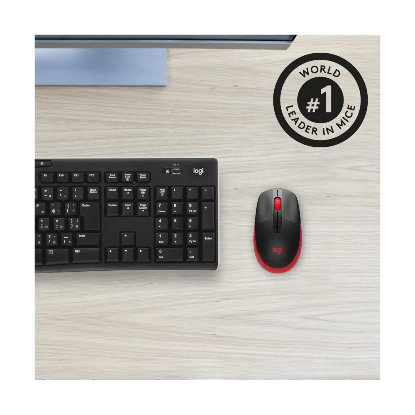 Logitech M190 Wireless Mouse - RED