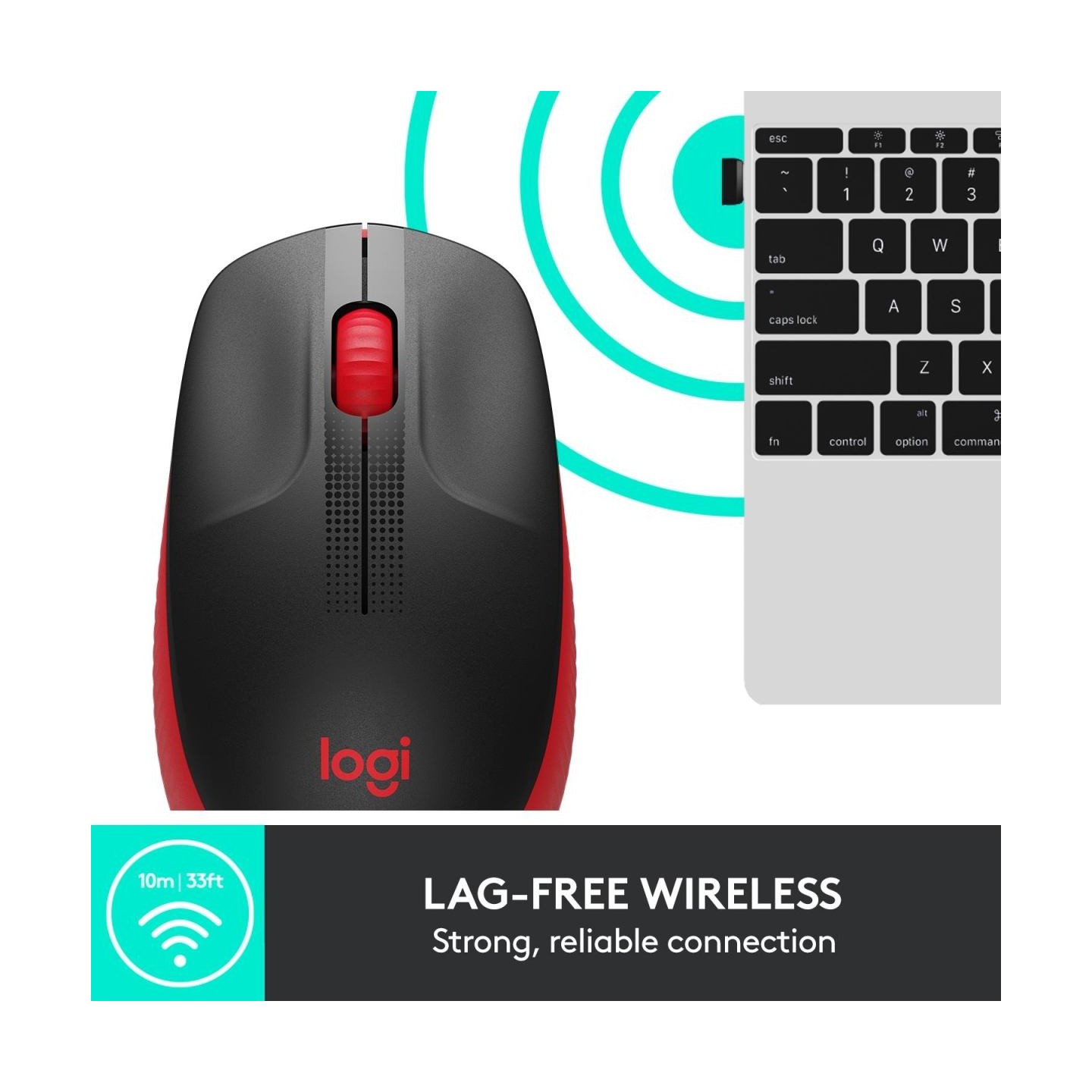 Logitech M190 Wireless Mouse - RED