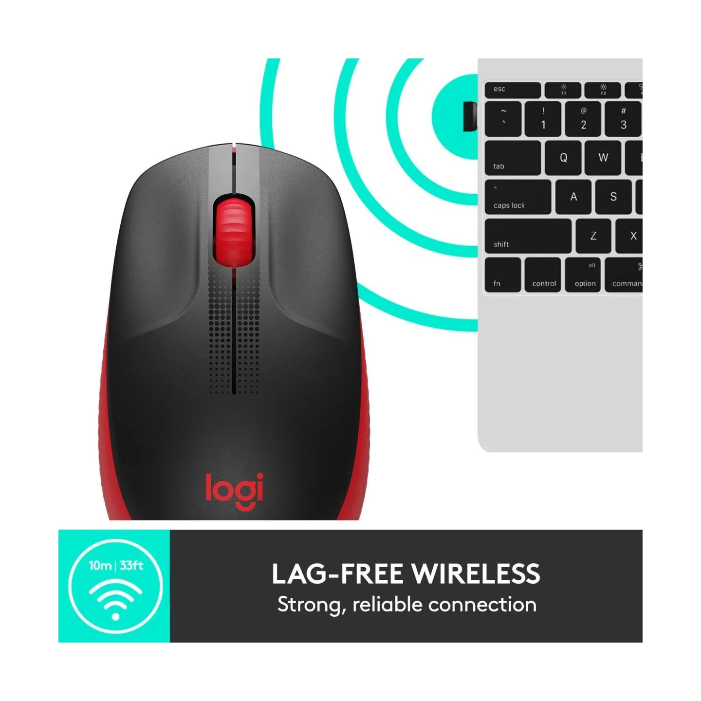 Logitech M190 Wireless Mouse - RED