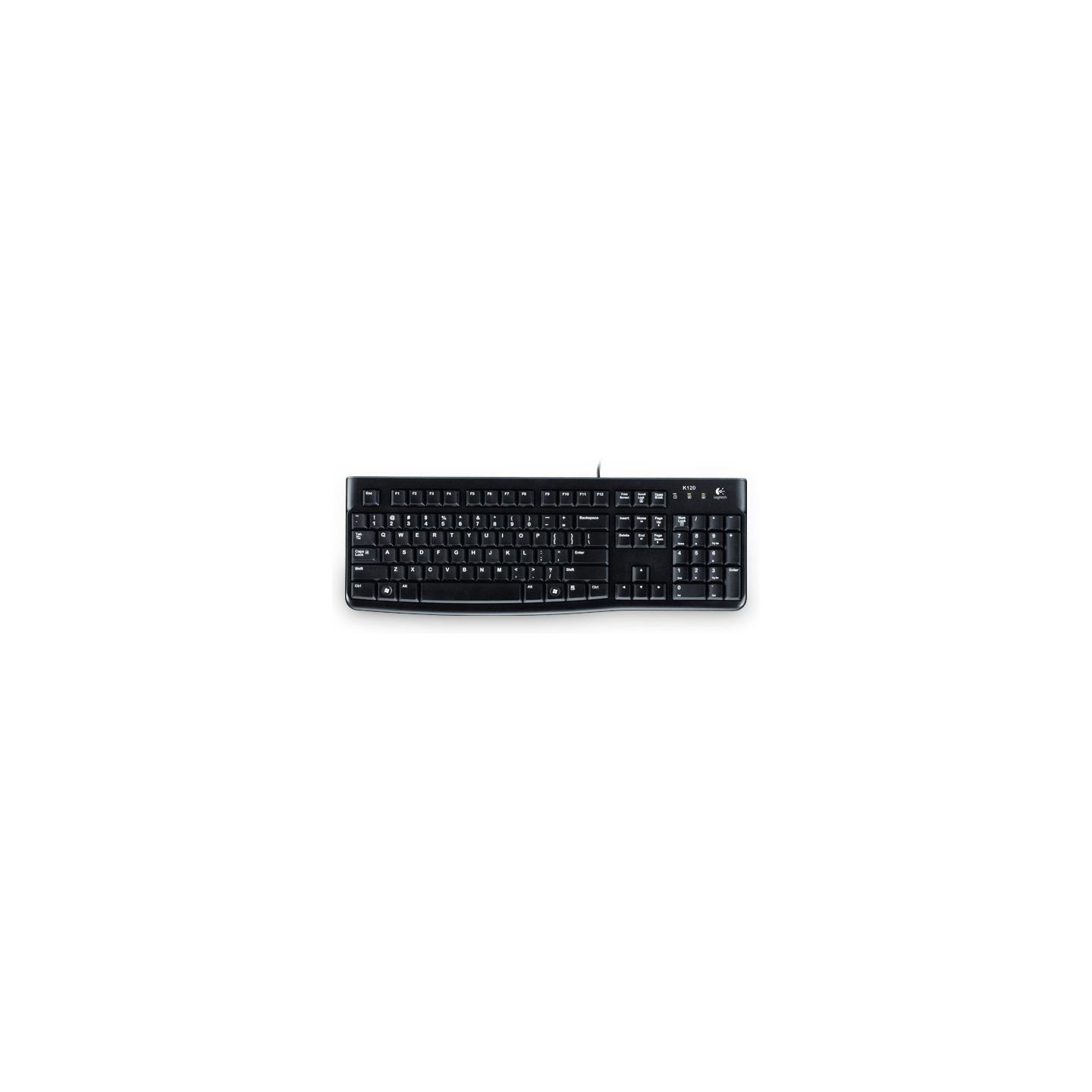 Logitech K120 Corded Keyboard - BLACK - USB - LTH - B2B