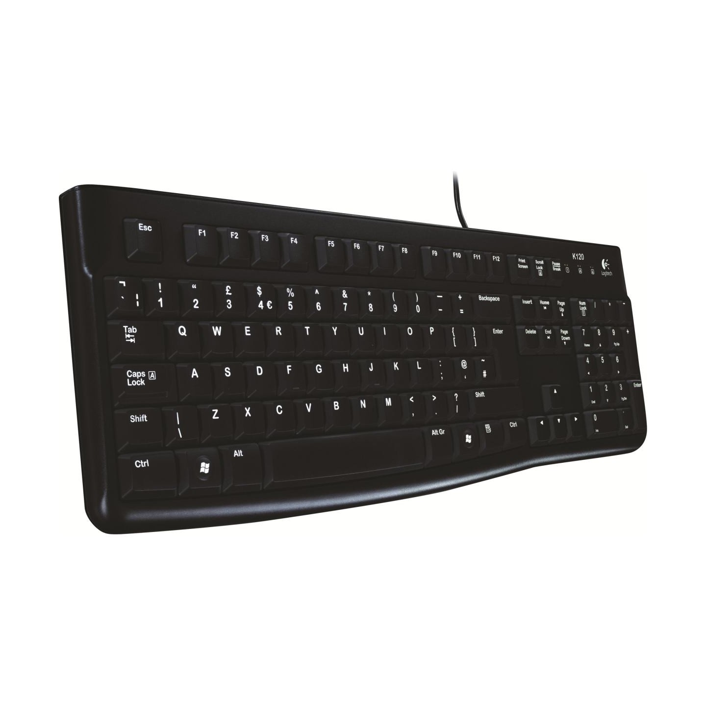 Logitech K120 Corded Keyboard - BLACK - USB - LTH - B2B