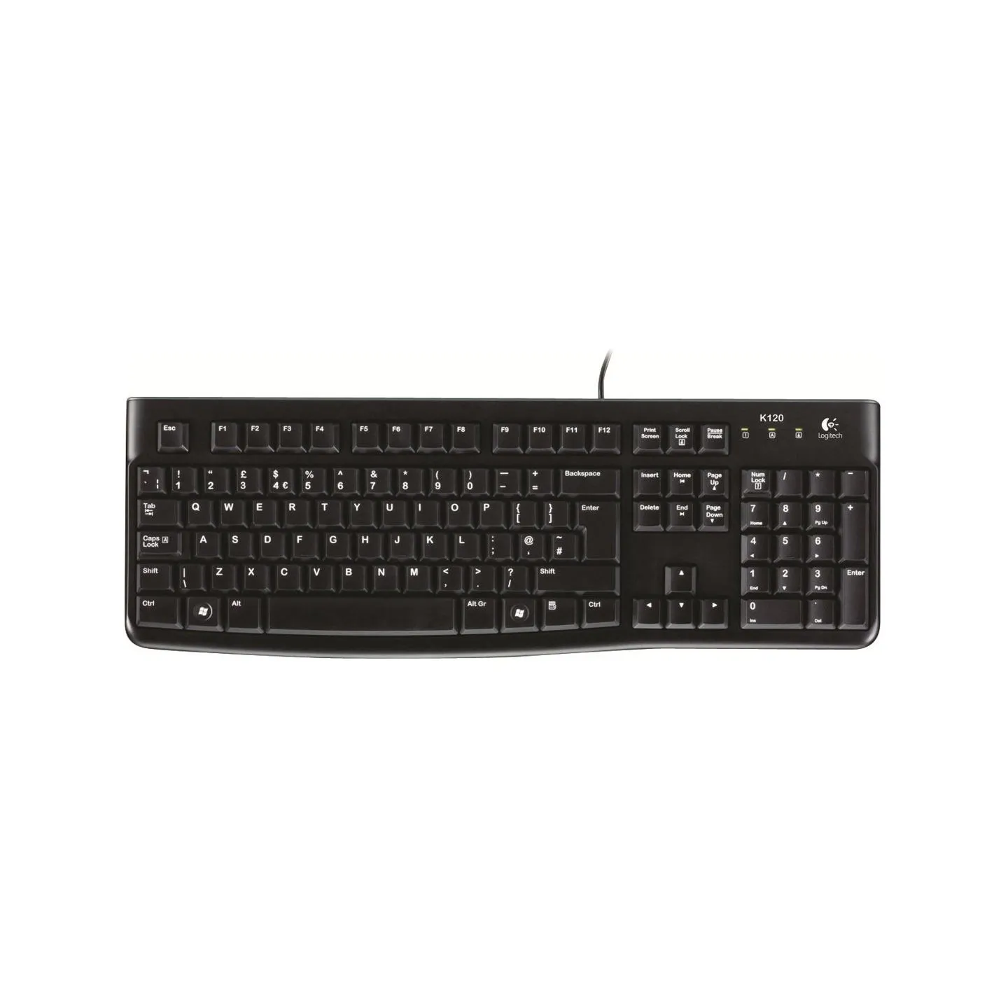 Logitech K120 Corded Keyboard - BLACK - USB - LTH - B2B