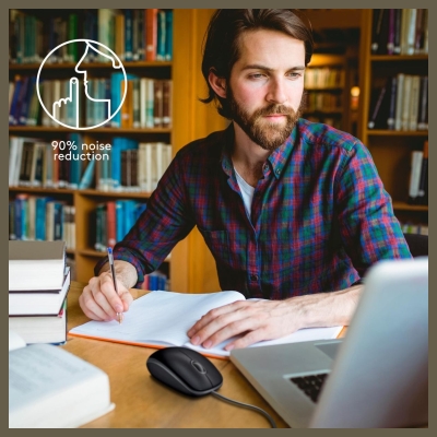 Logitech B110 Corded Mouse - SILENT - BLACK - USB - B2B