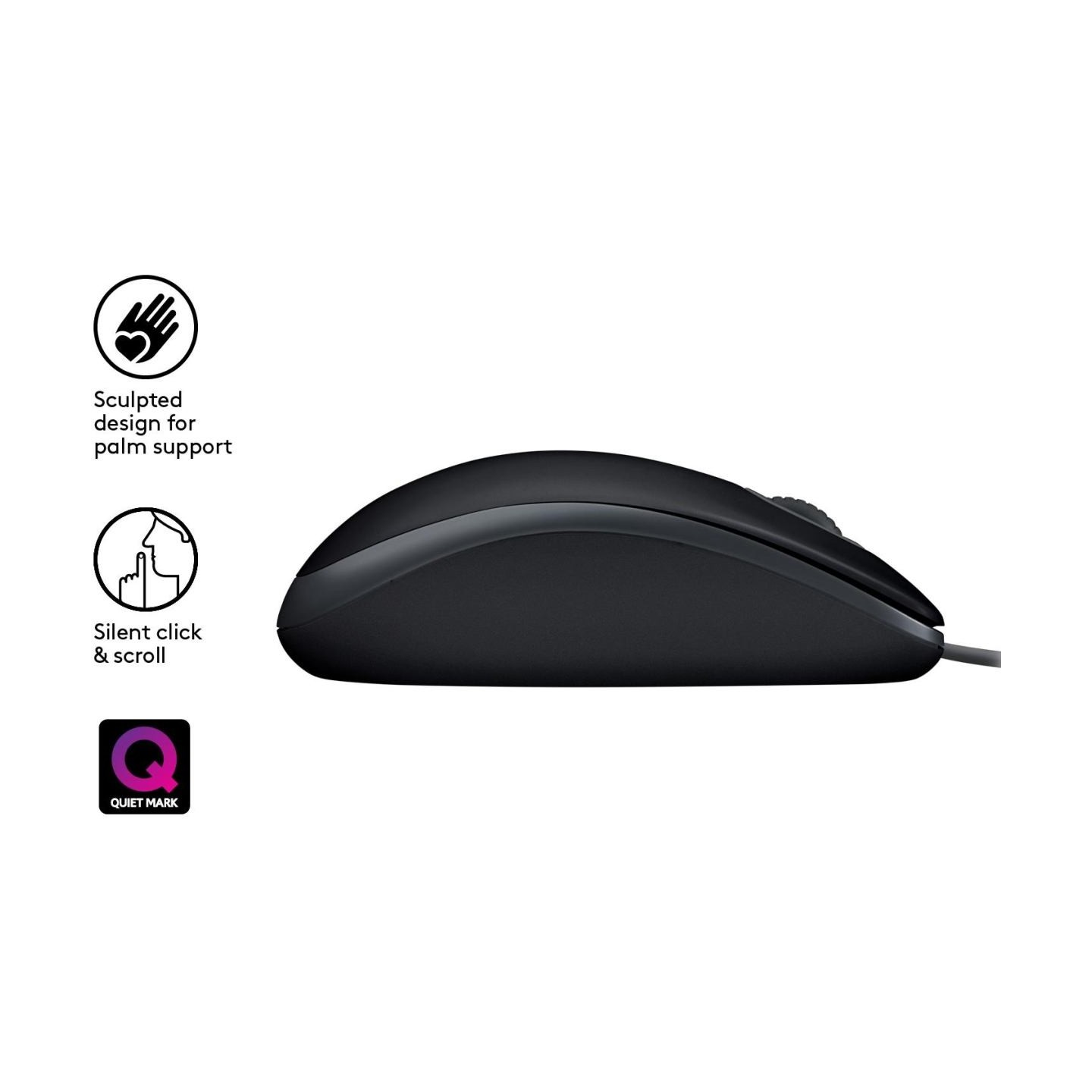 Logitech LOGI B110 Silent - BLACK - EMEA - OEM