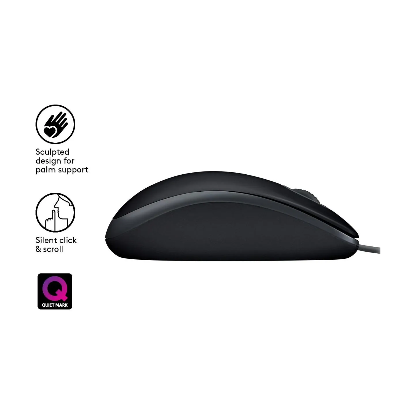 Logitech LOGI B110 Silent - BLACK - EMEA - OEM