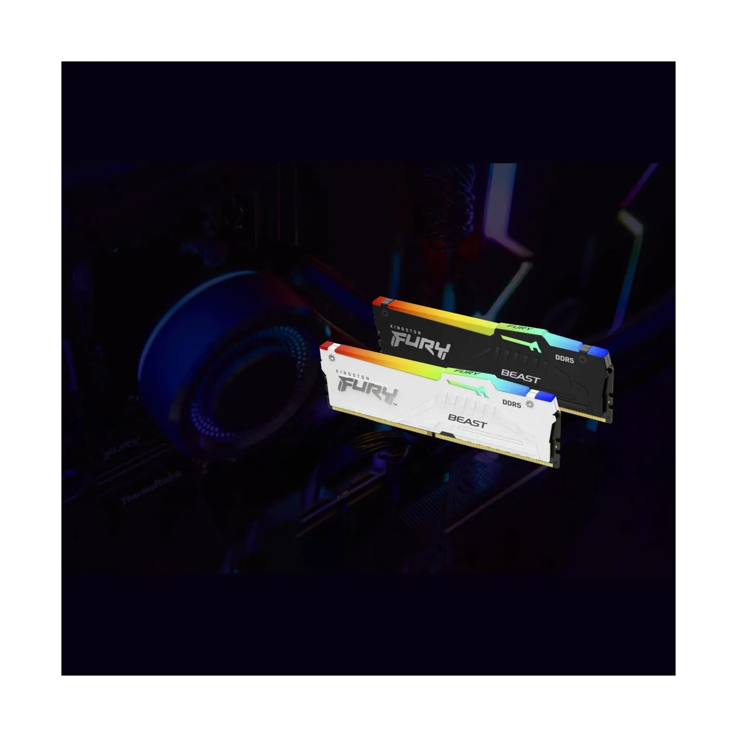 Kingston DRAM 64GB 6000MT/s DDR5 CL36 DIMM (Kit of 2) FURY Beast RGB EXPO