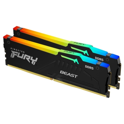 Kingston Memory DDR5 Fury Beast Black RGB 16GB(2 8GB)/6000 CL36 EXPO