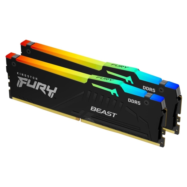 Kingston Memory DDR5 Fury Beast Black RGB 16GB(2 8GB)/6000 CL36 EXPO