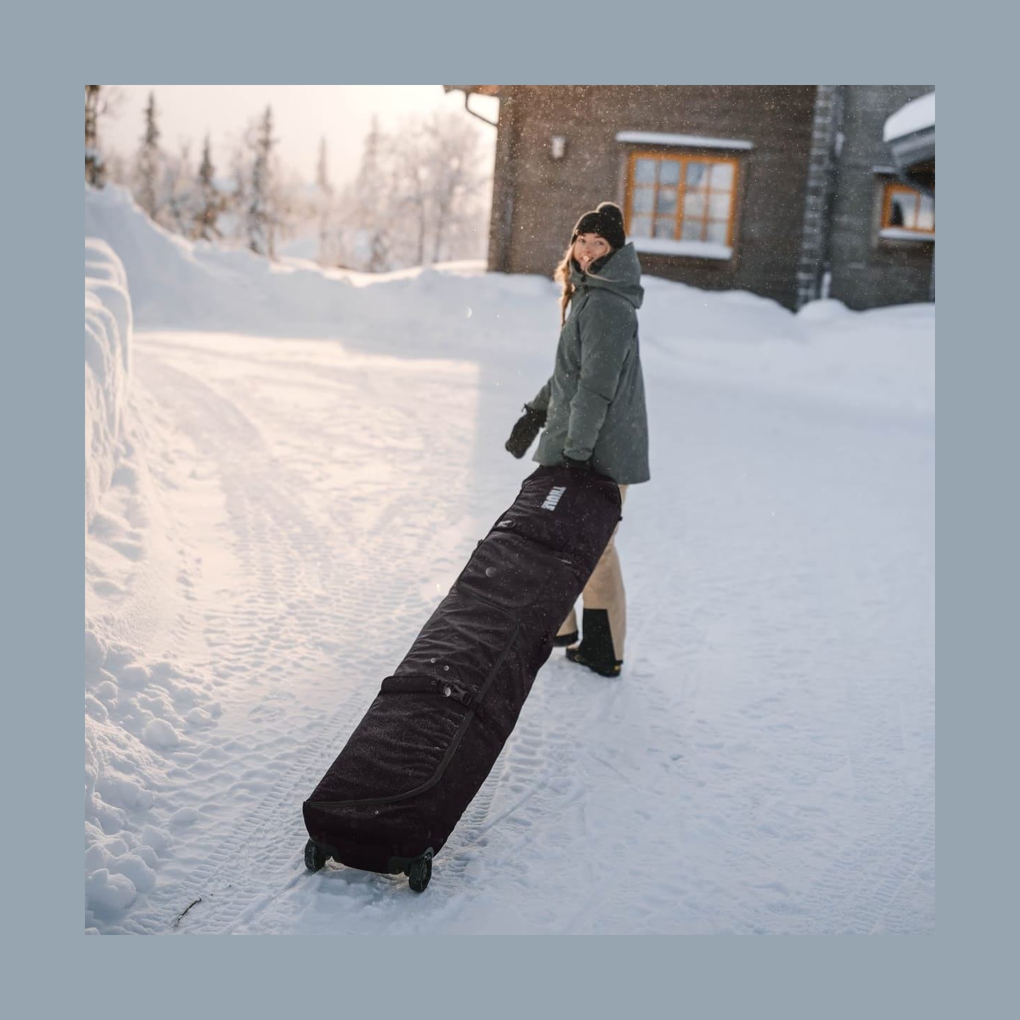 Thule 5170 Roundtrip Rolling Ski Bag 175cm Black