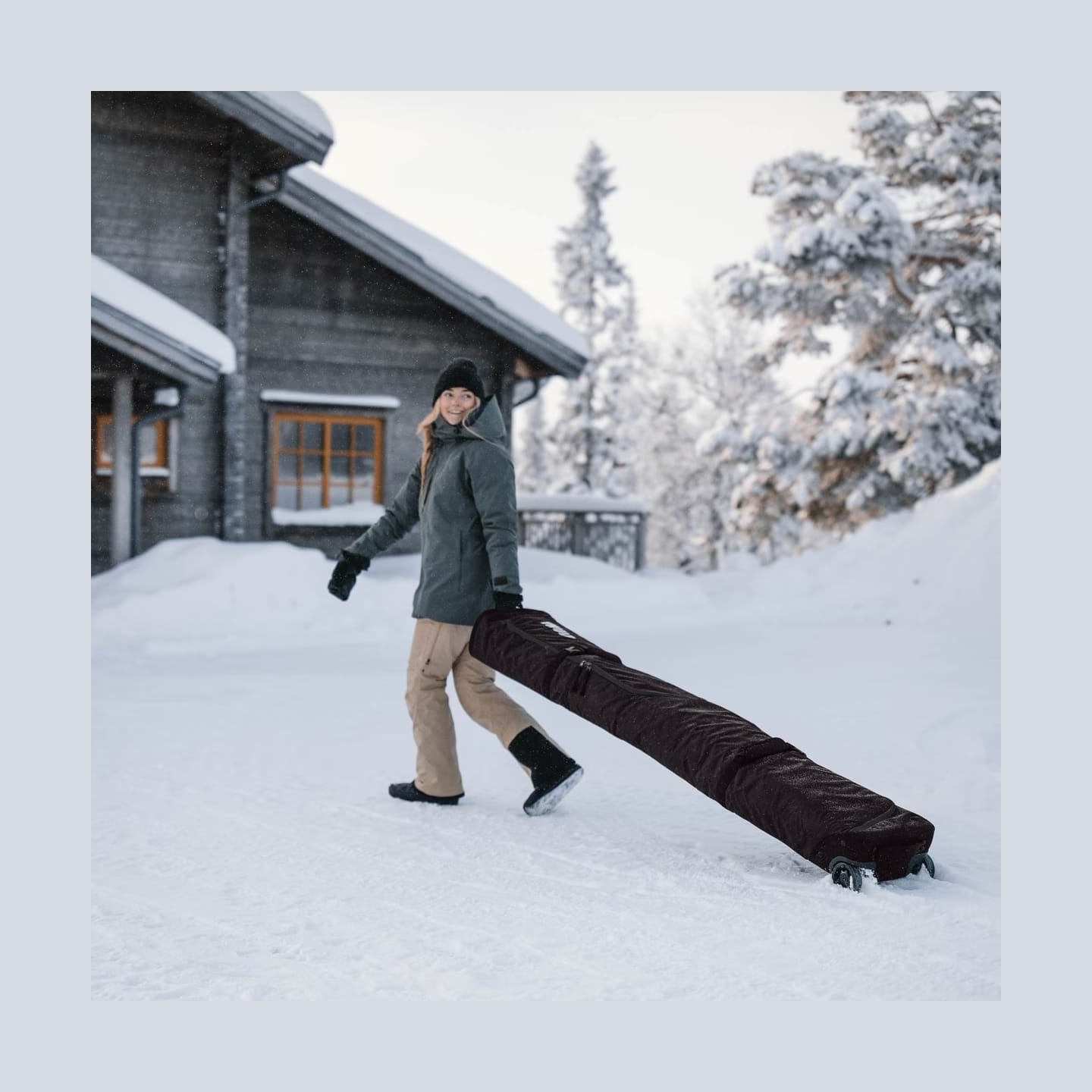 Thule 5170 Roundtrip Rolling Ski Bag 175cm Black