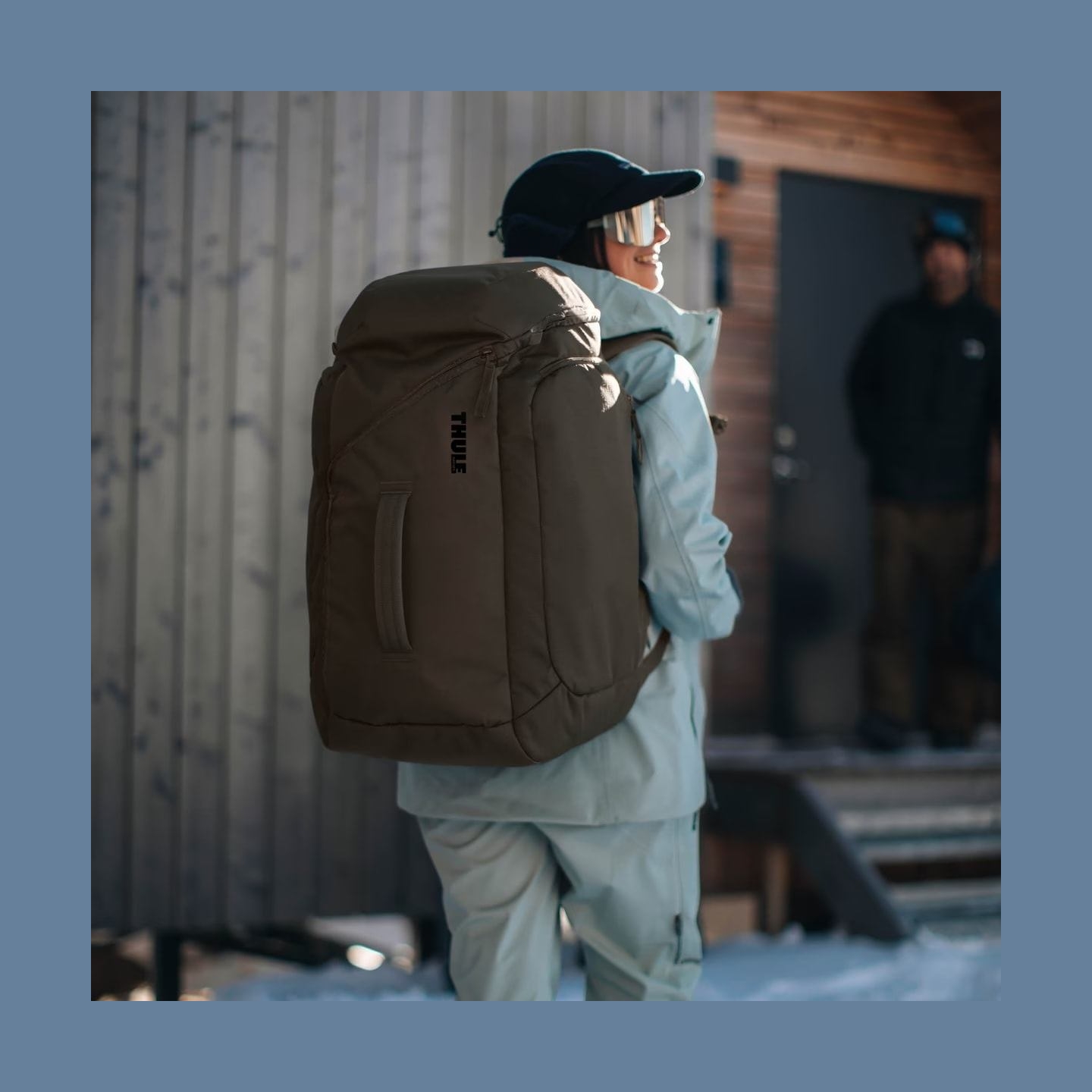 Thule 5157 Roundtrip Rolling Ski and Snowboard Boot Backpack 60L Deep Khaki