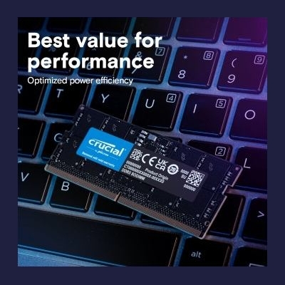 Crucial Memory DDR5 SODIMM 16GB/5600 CL46 (16Gbit)