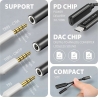 Axagon ADA-HCPD USB-C to 3.5mm jack - Hi-Res DAC audio adapter, 384kHz/32bit, PD 60W 3A