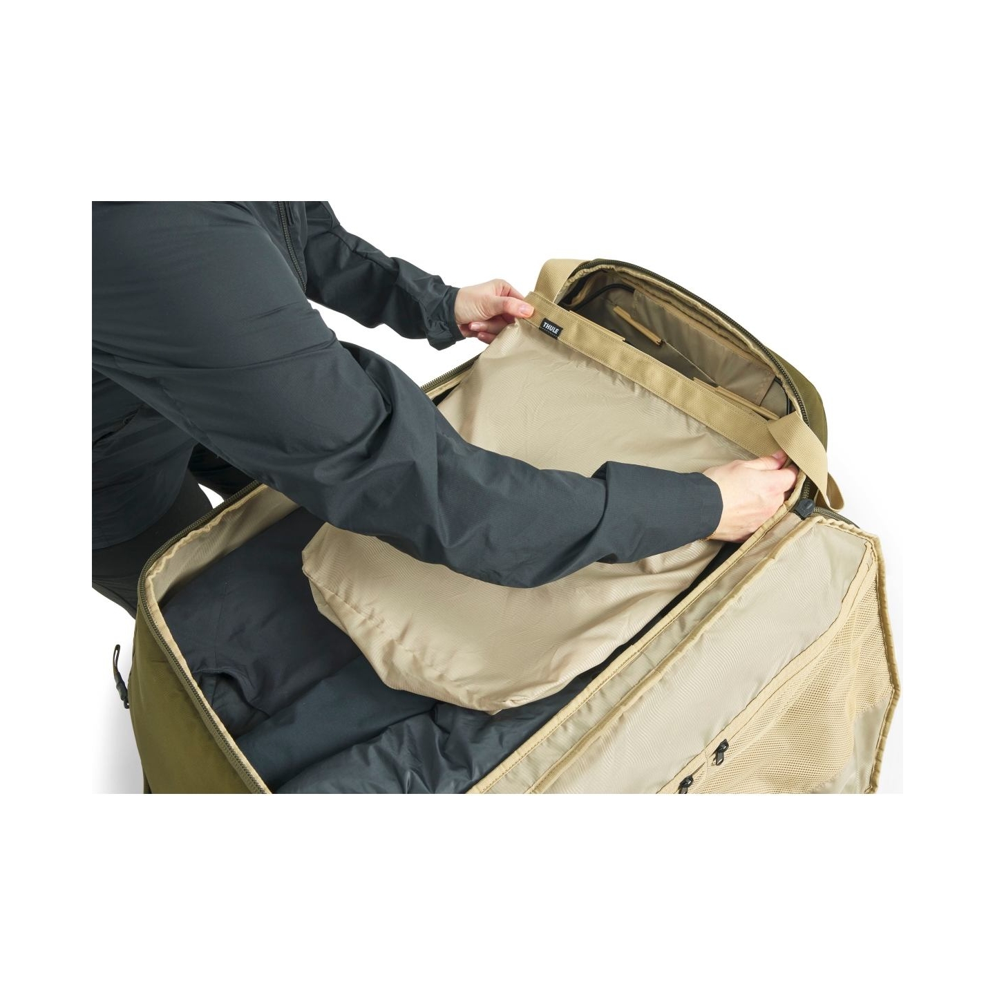 Thule 5612 EnRoute Check-In Wheeled Duffel Natural Green