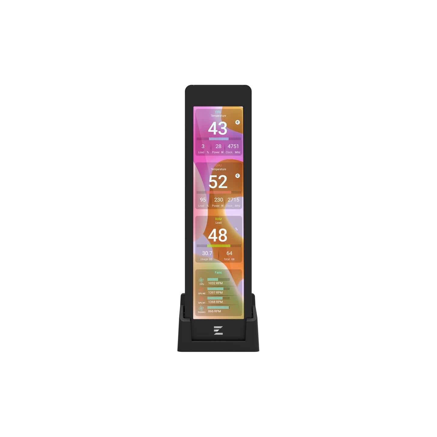 Zalman ZM-MF916, Sensor Panel Display, Black