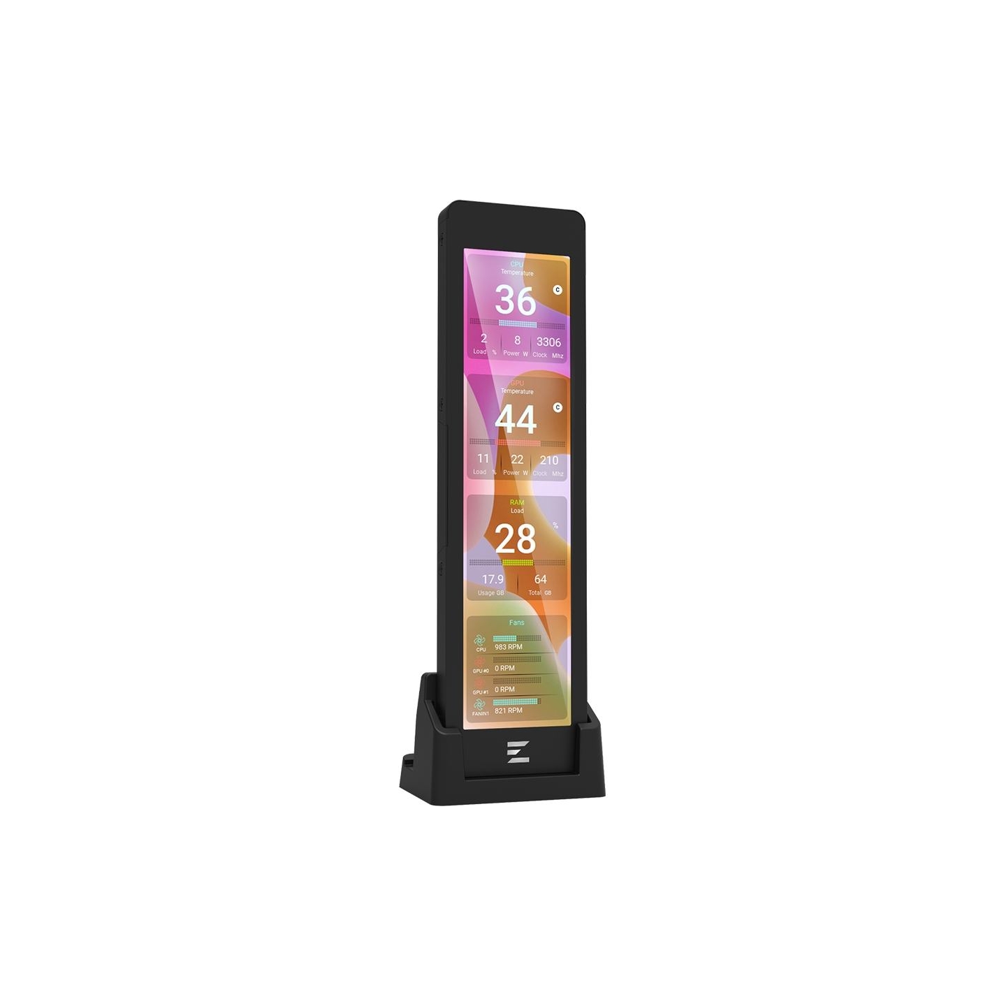 Zalman ZM-MF916, Sensor Panel Display, Black