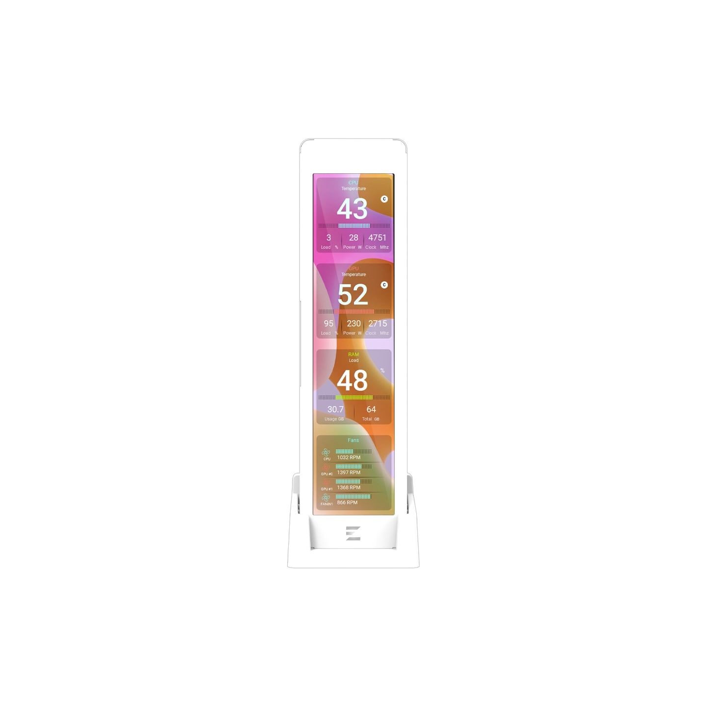 Zalman ZM-MF916, Sensor Panel Display, White