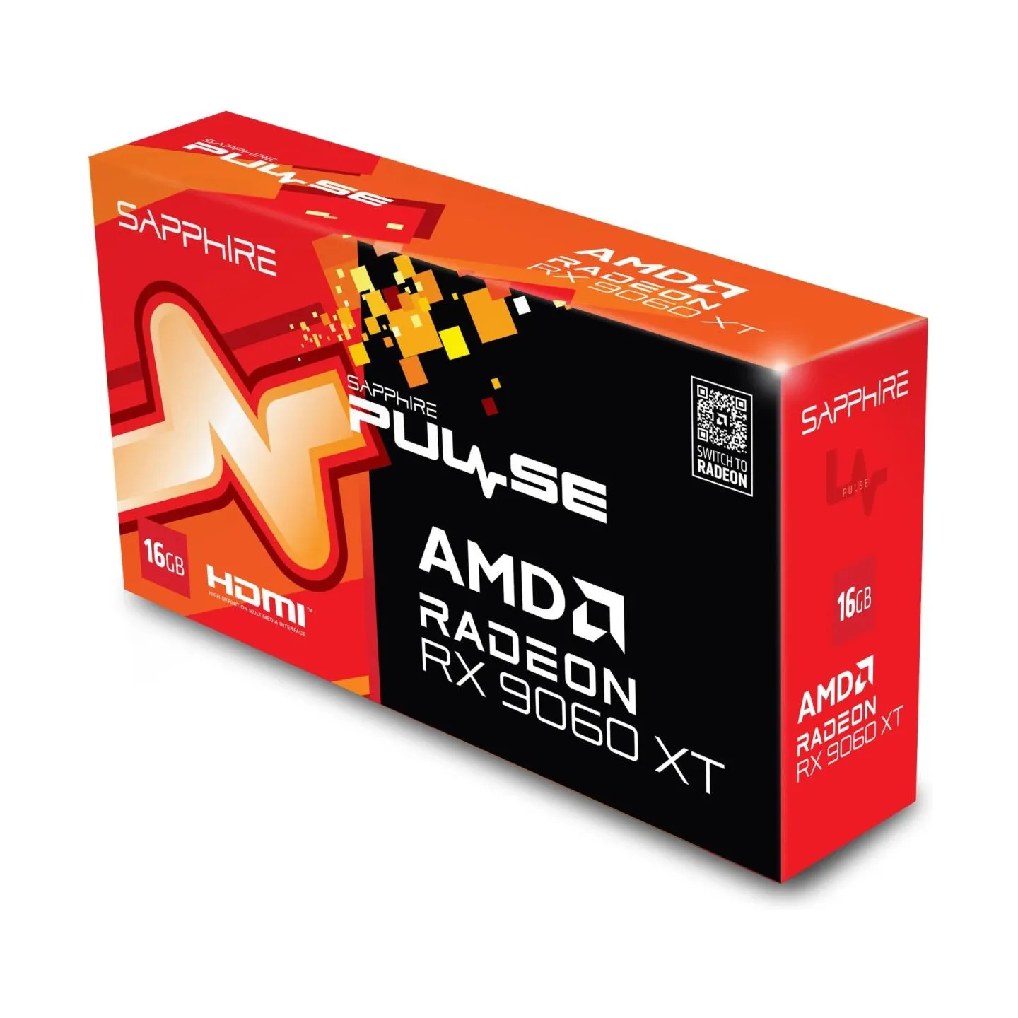 Sapphire PULSE AMD RADEON RX 9060 XT GAMING OC 16GB DUAL HDMI / DP
