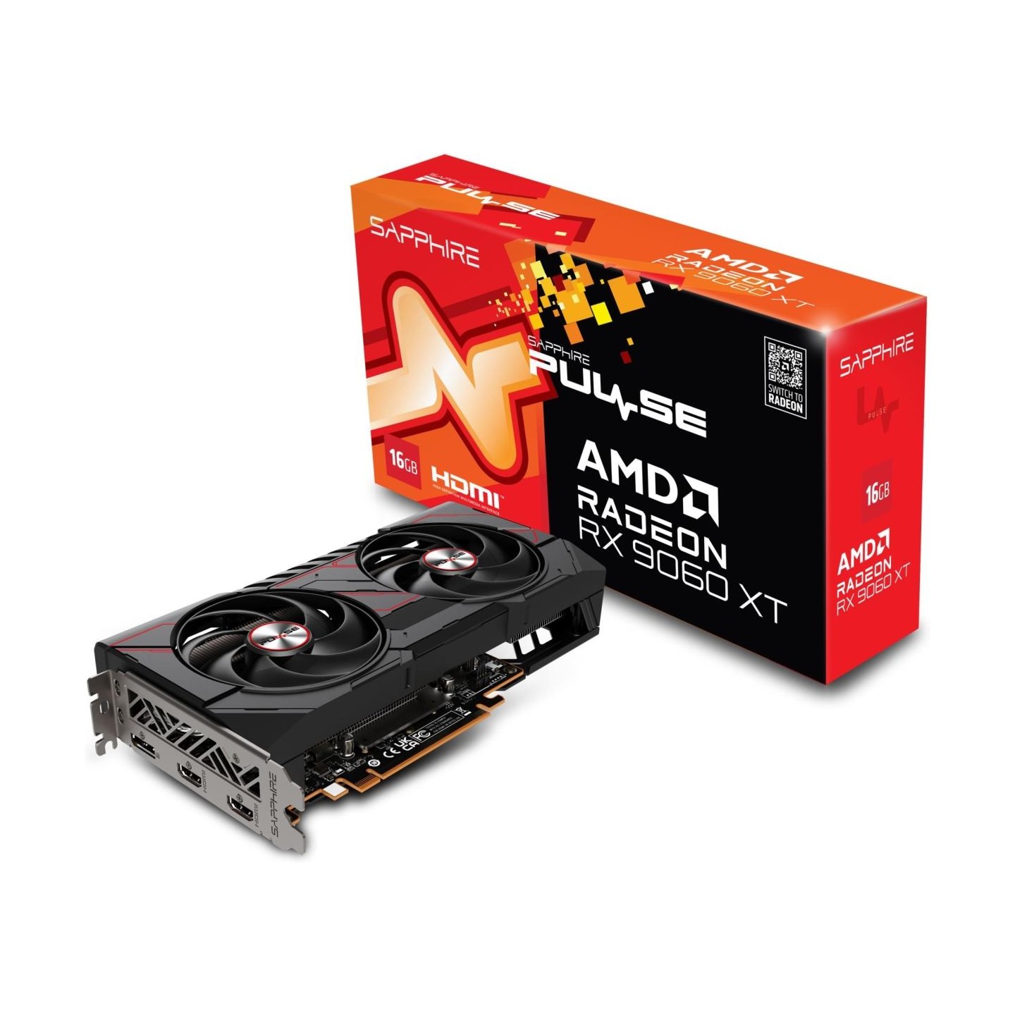 Sapphire Graphics card Radeon RX 9060 XT PULSE 16GB GDDR6 128bit DP/2HDMI
