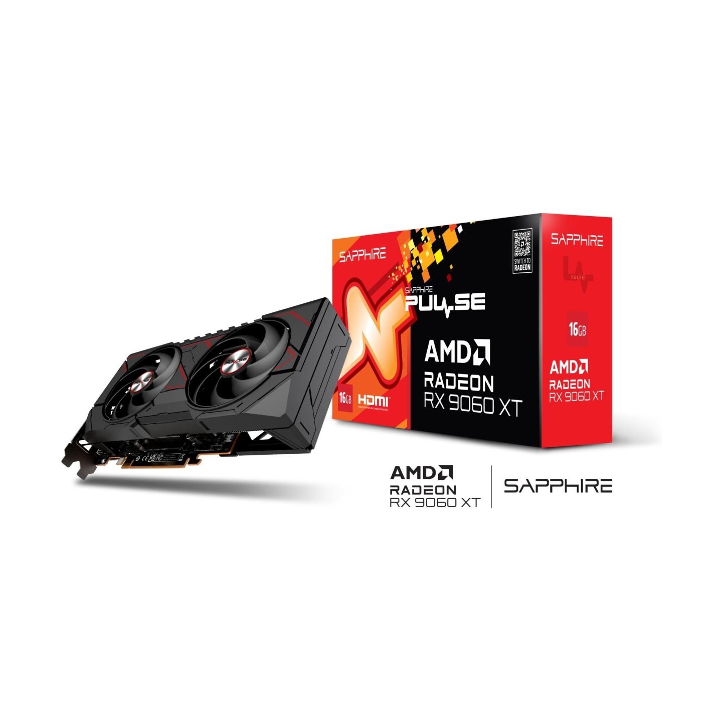 Sapphire Graphics card Radeon RX 9060 XT PULSE 16GB GDDR6 128bit DP/2HDMI