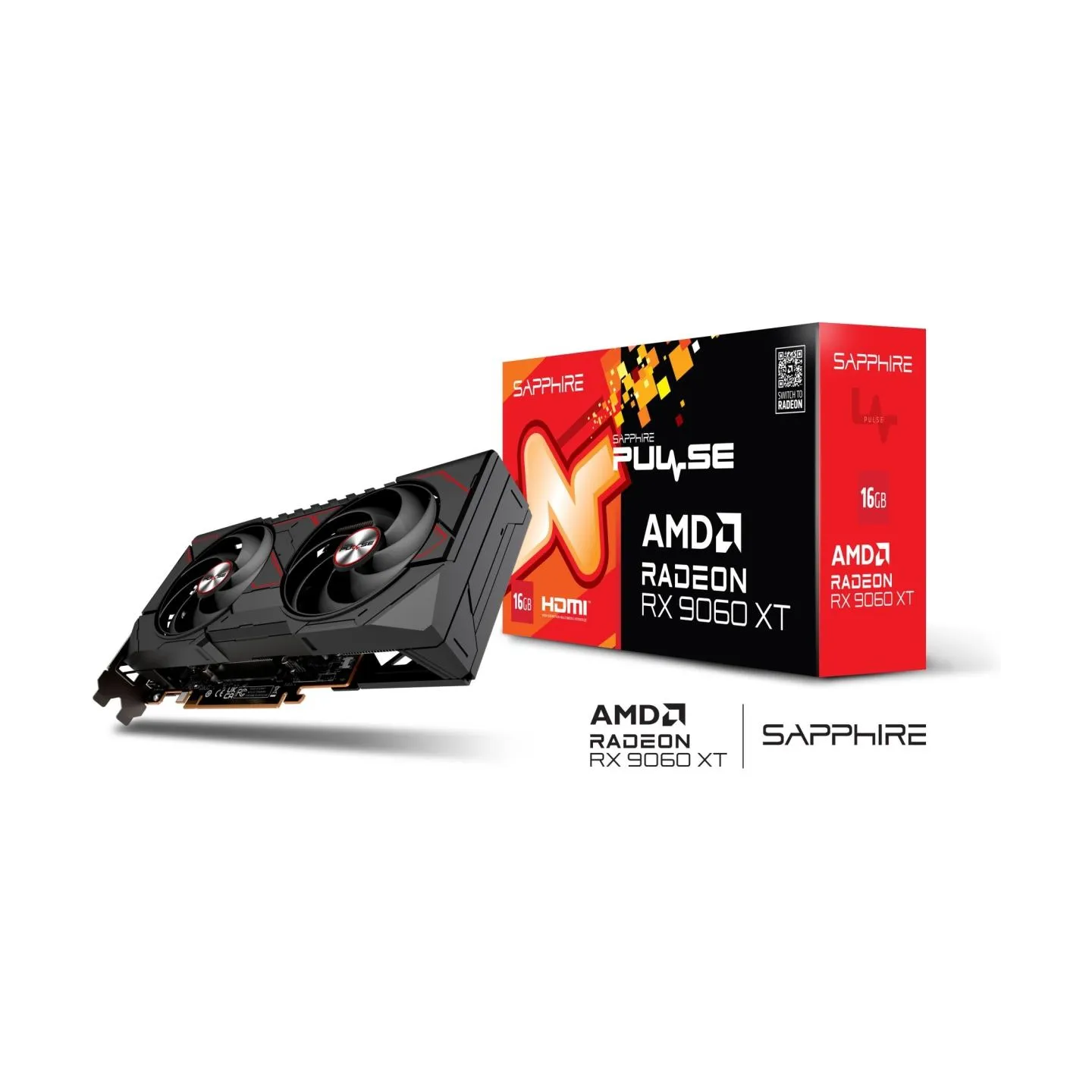 Sapphire PULSE AMD RADEON RX 9060 XT GAMING OC 16GB DUAL HDMI / DP
