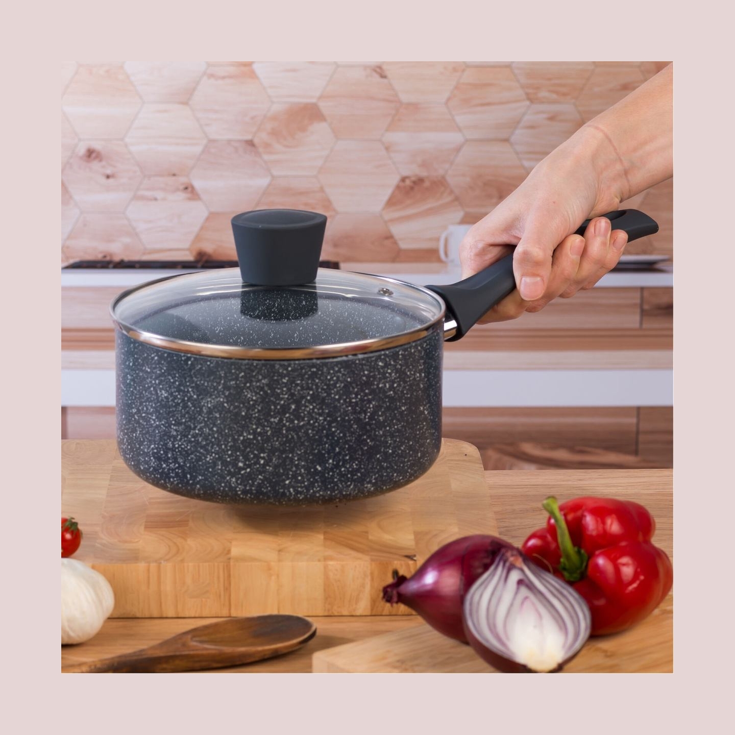Russell Hobbs RH00845EU7 Nightfall stone saucepan 18cm