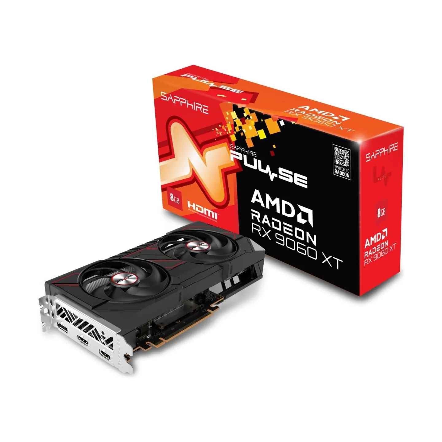 Sapphire Graphics card Radeon RX 9060 XT PULSE 8GB GDDR6 128bit DP/2HDMI