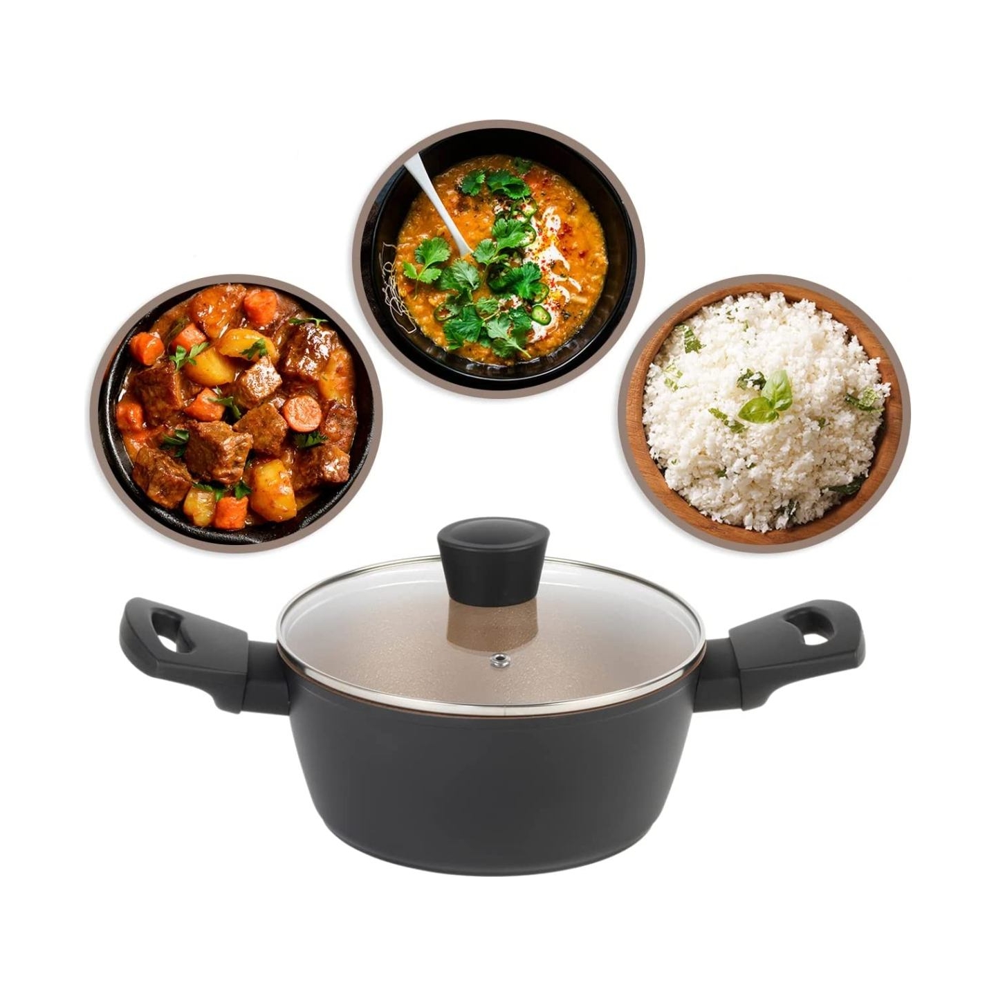 Russell Hobbs RH01669BEU7 Opulence stockpot 20cm black