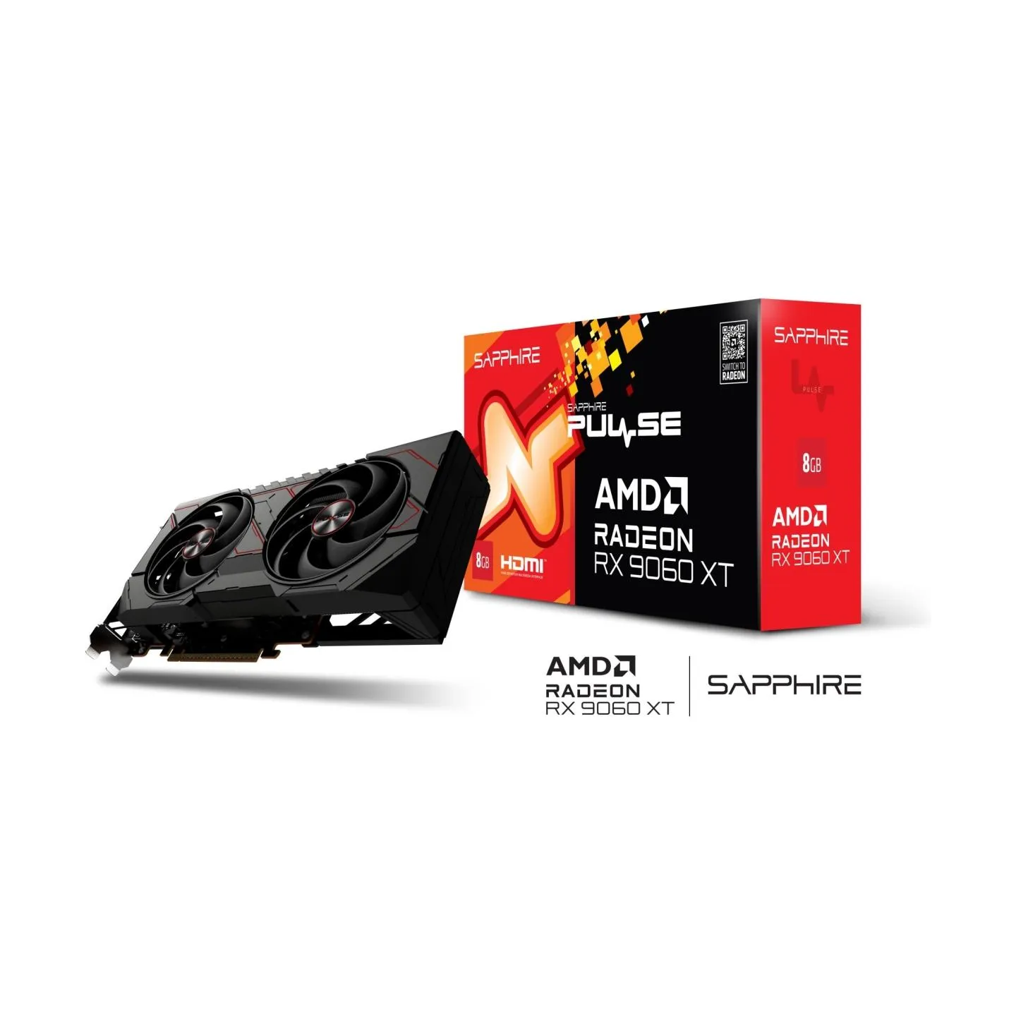 Sapphire Graphics card Radeon RX 9060 XT PULSE 8GB GDDR6 128bit DP/2HDMI