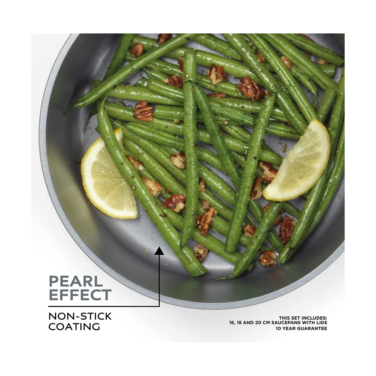 Russell Hobbs RH01706EU Pearlised saucepan set 3pcs