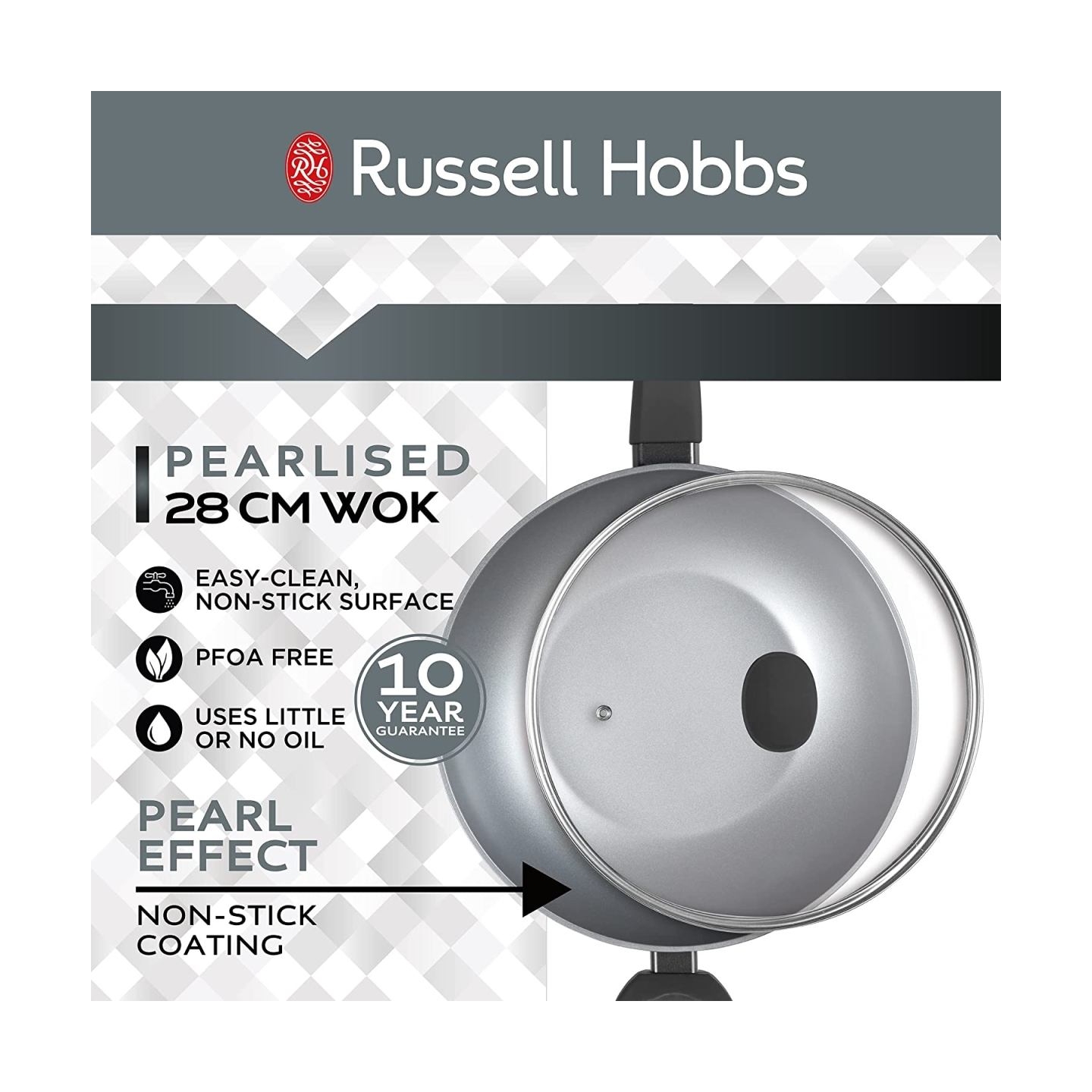 Russell Hobbs RH01709EU Pearlised wok 28cm