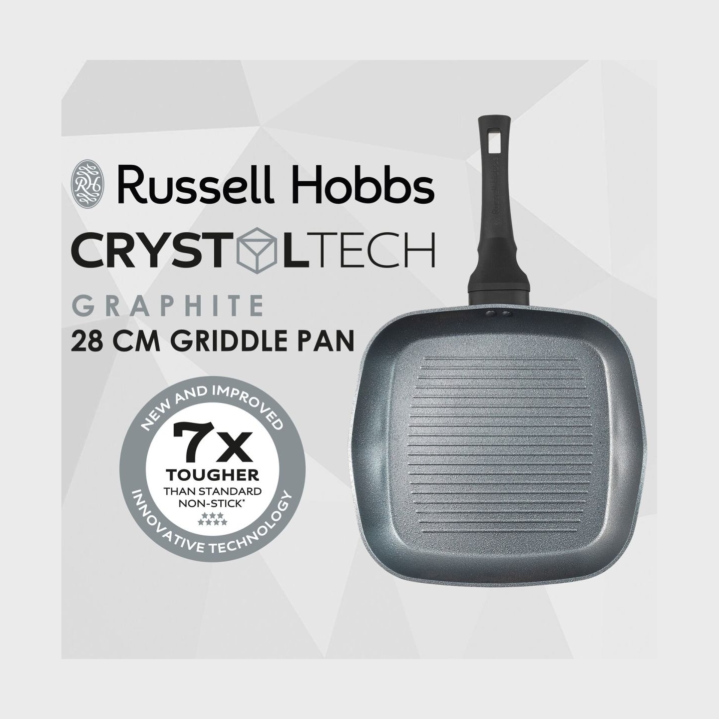 Russell Hobbs RH01861EU7 Crystaltech tall griddle 28cm