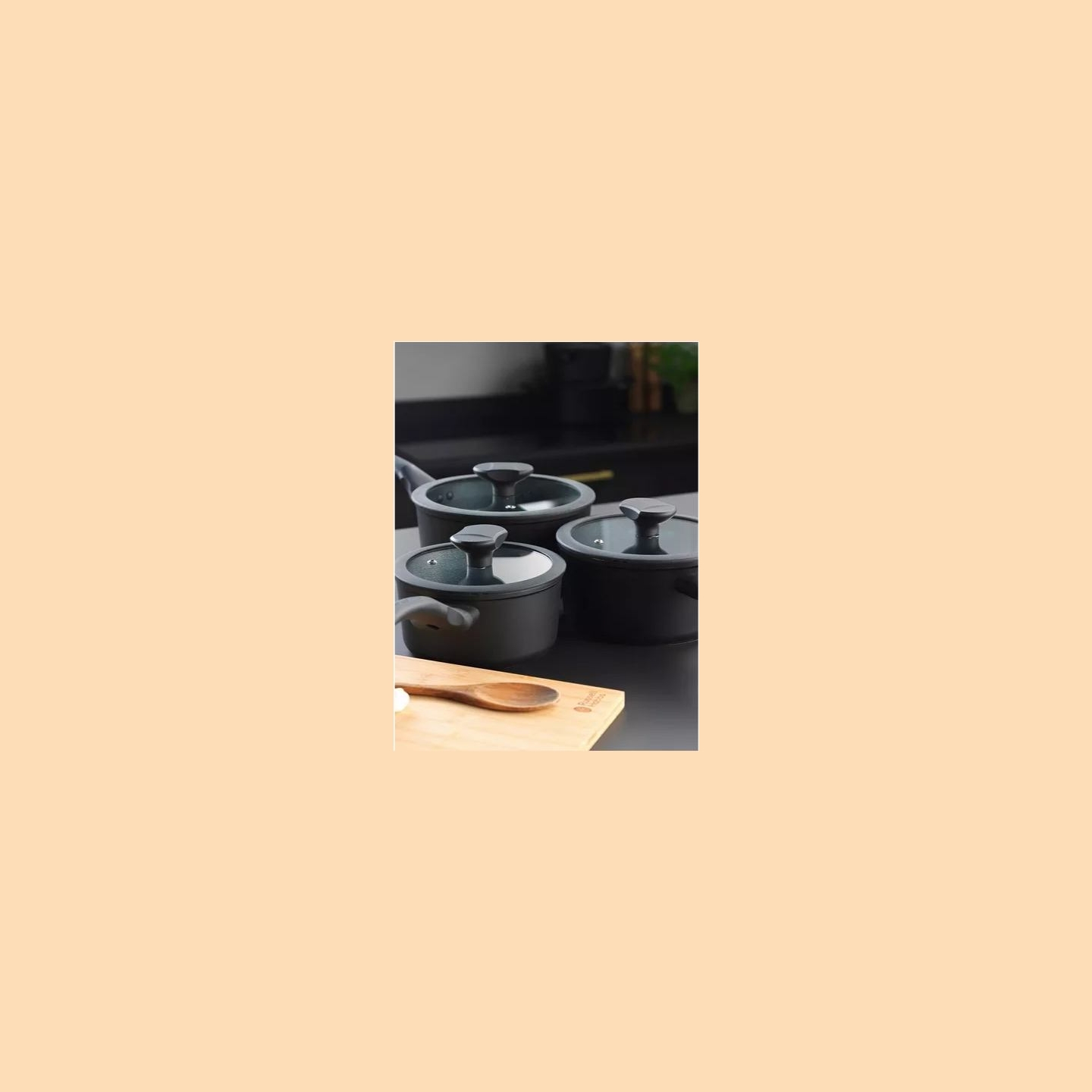 Russell Hobbs RH02131EU7 Crystaltech tall saucepan set 3pcs