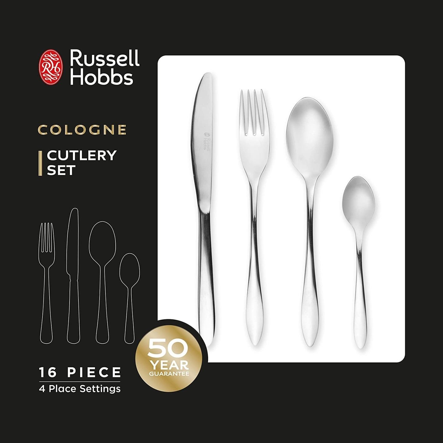 Russell Hobbs RH02221EU7 Cologne cutlery set 16pcs