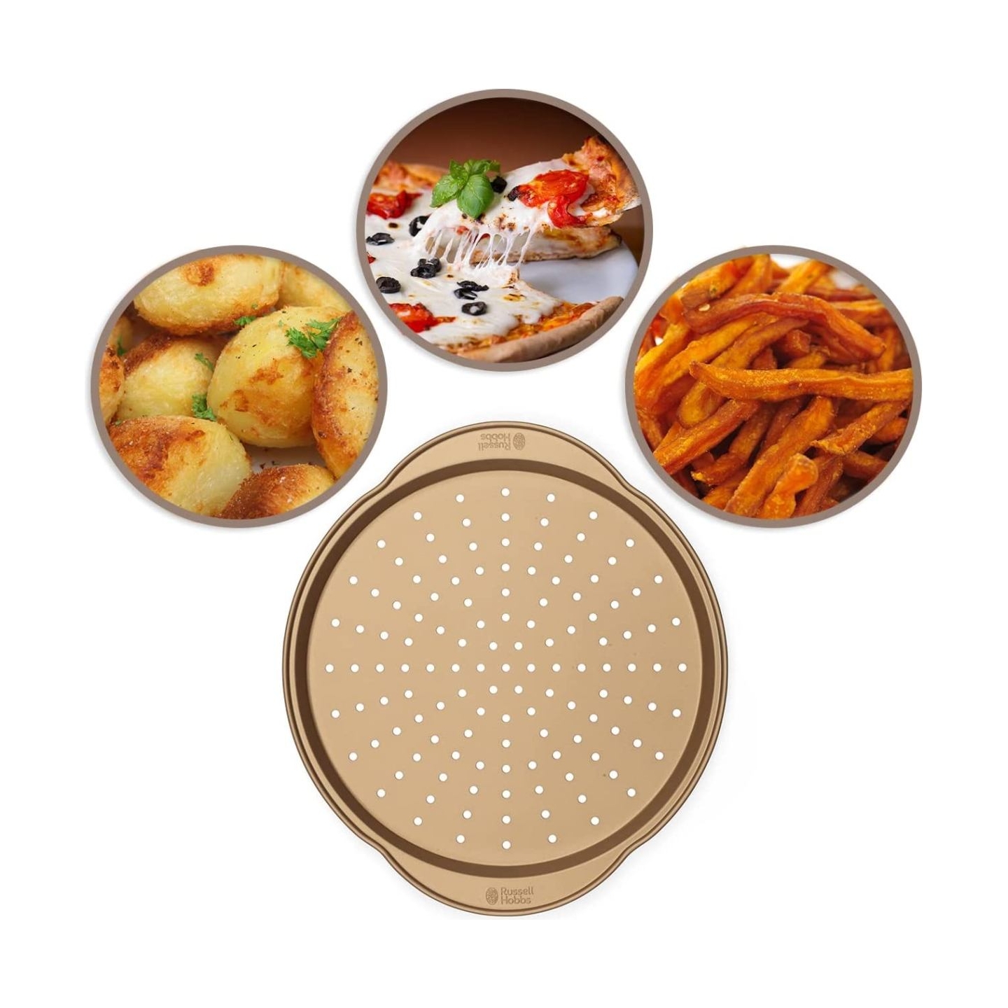 Russell Hobbs RH02338GEU71 Opulence pizza pan 37cm gold