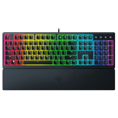 Razer Ornata V3, Mecha-membrane switches, 10 Razer Chroma™ RGB Lighting Zones, 1000 Hz Ultrapolling, Backlit keys, UV coated ABS