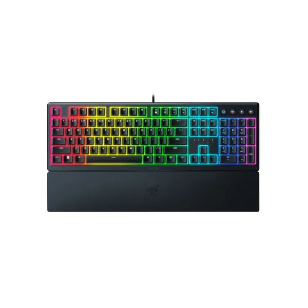 Razer Ornata V3, Mecha-membrane switches, 10 Razer Chroma™ RGB Lighting Zones, 1000 Hz Ultrapolling, Backlit keys, UV coated ABS