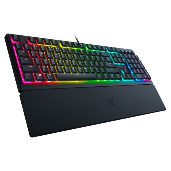 Razer Ornata V3, Mecha-membrane switches, 10 Razer Chroma™ RGB Lighting Zones, 1000 Hz Ultrapolling, Backlit keys, UV coated ABS