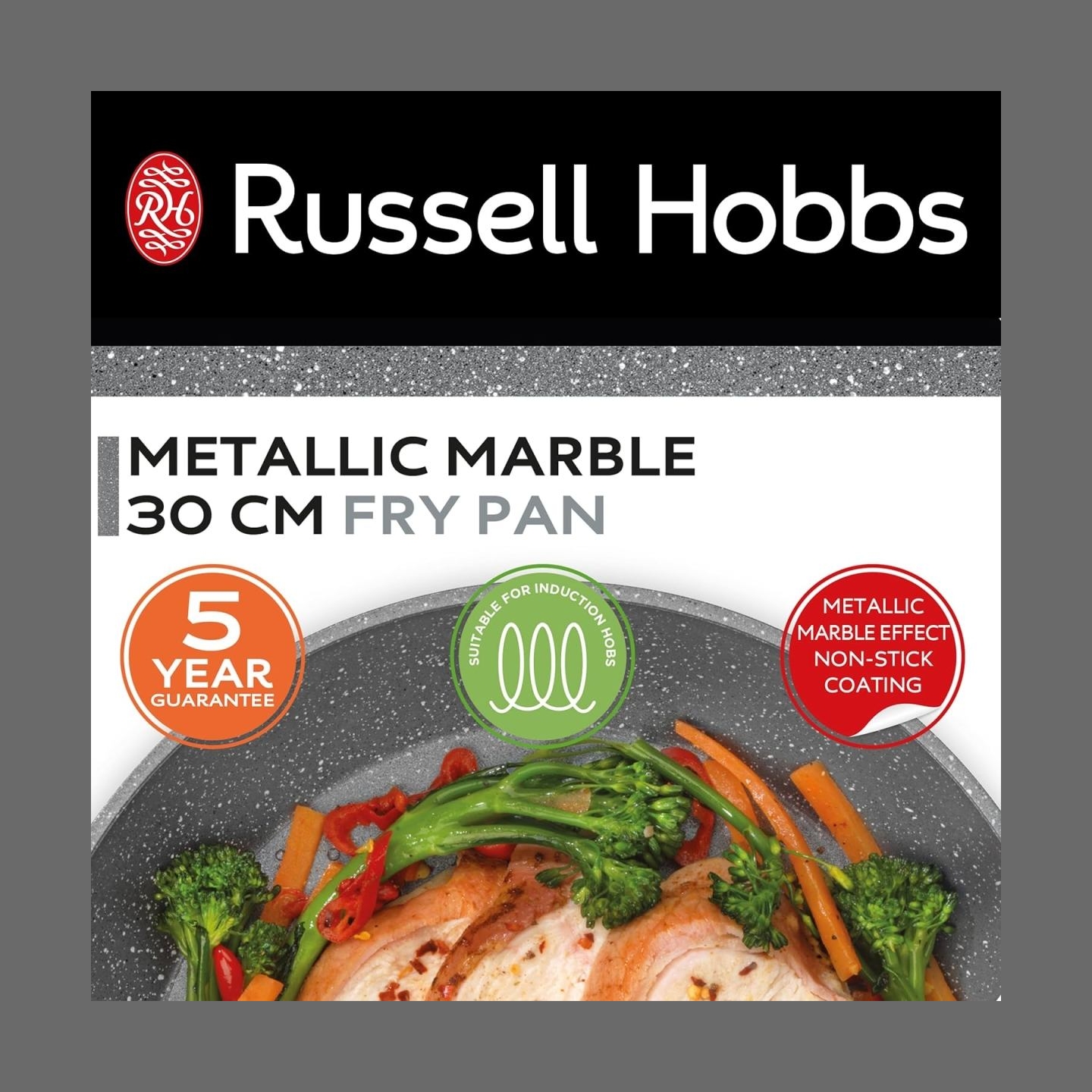 Russell Hobbs RH02801EU7 Metallic Marble frypan 30cm