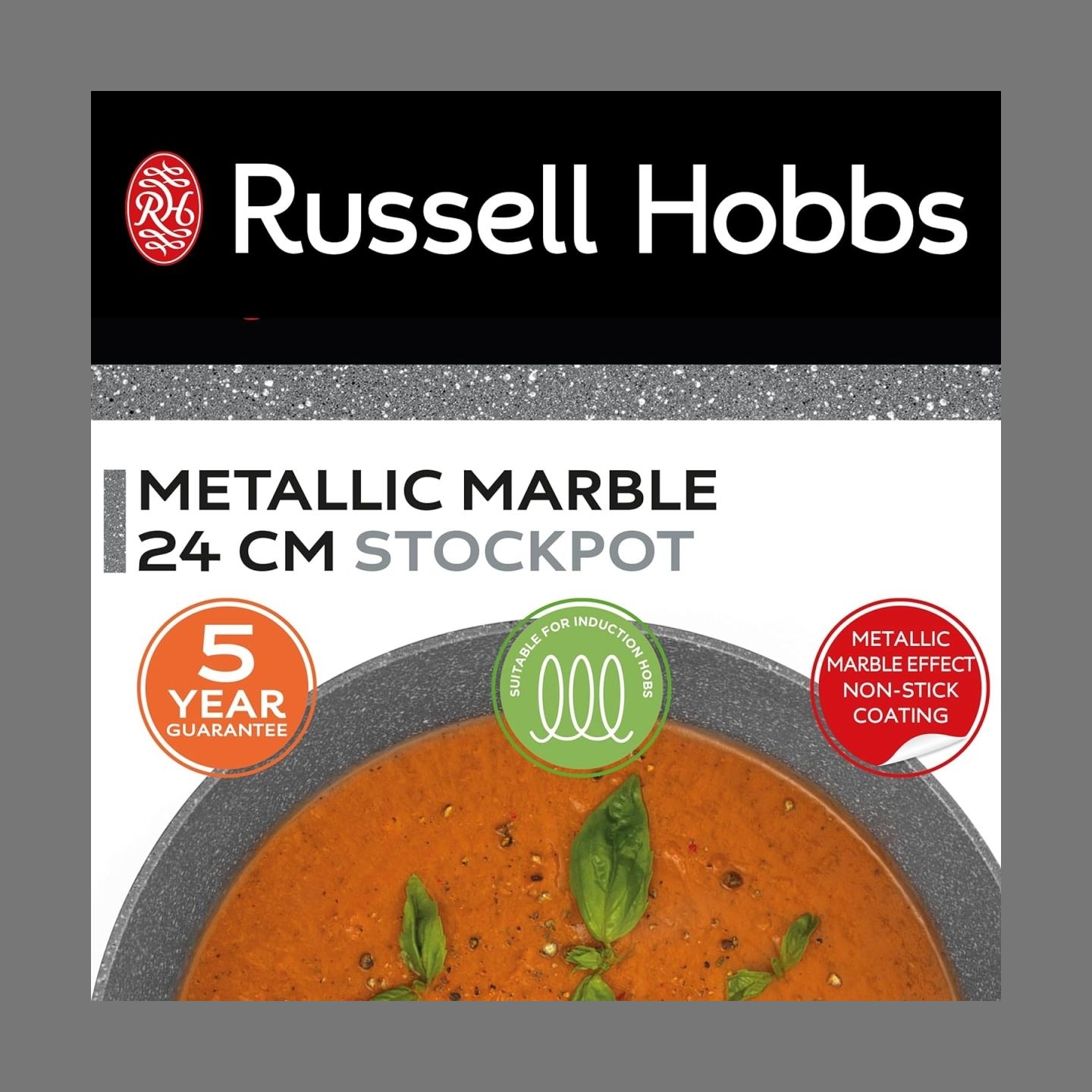 Russell Hobbs RH02809EU7 Metallic Marble stockpot 24cm
