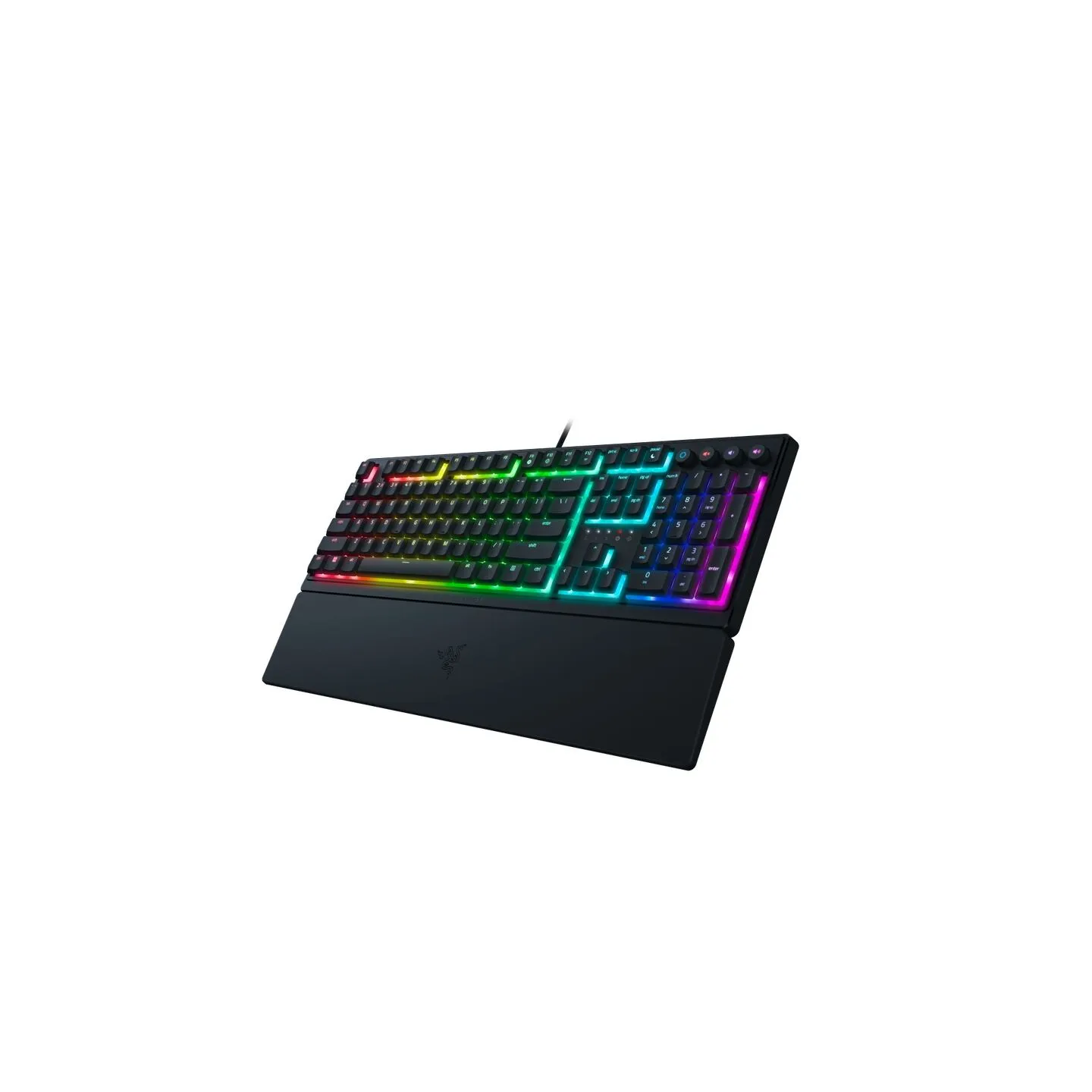 Razer Ornata V3, Mecha-membrane switches, 10 Razer Chroma™ RGB Lighting Zones, 1000 Hz Ultrapolling, Backlit keys, UV coated ABS