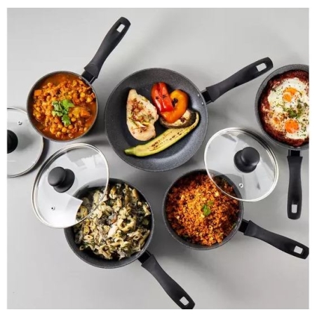 Russell Hobbs RH028141EU7 Metallic Marble 5pcs pan set