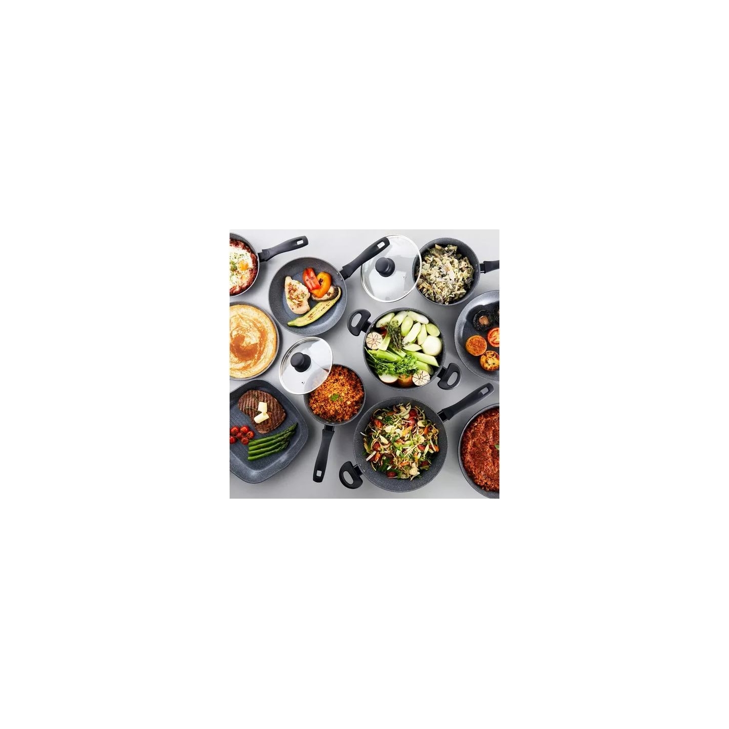 Russell Hobbs RH028141EU7 Metallic Marble 5pcs pan set