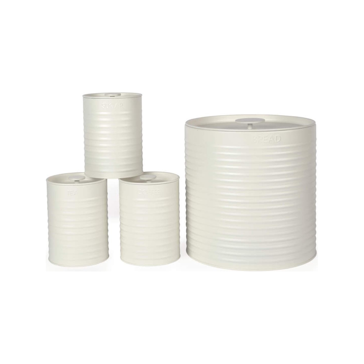 Russell Hobbs RH03270CEU7 Ribbed 4-Piece Countertop Set - Cream