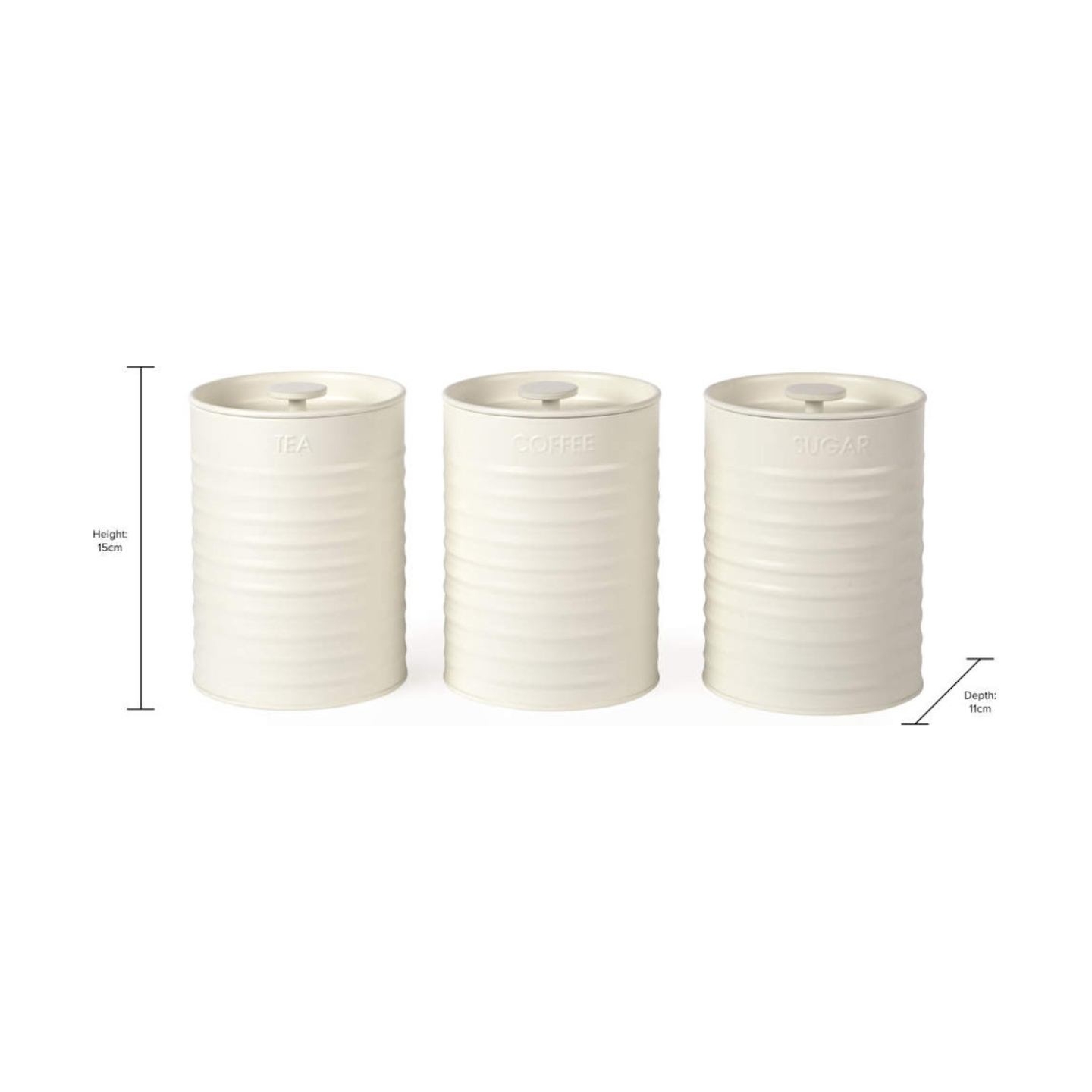 Russell Hobbs RH03268CEU7 3-Piece Countertop Canister Set