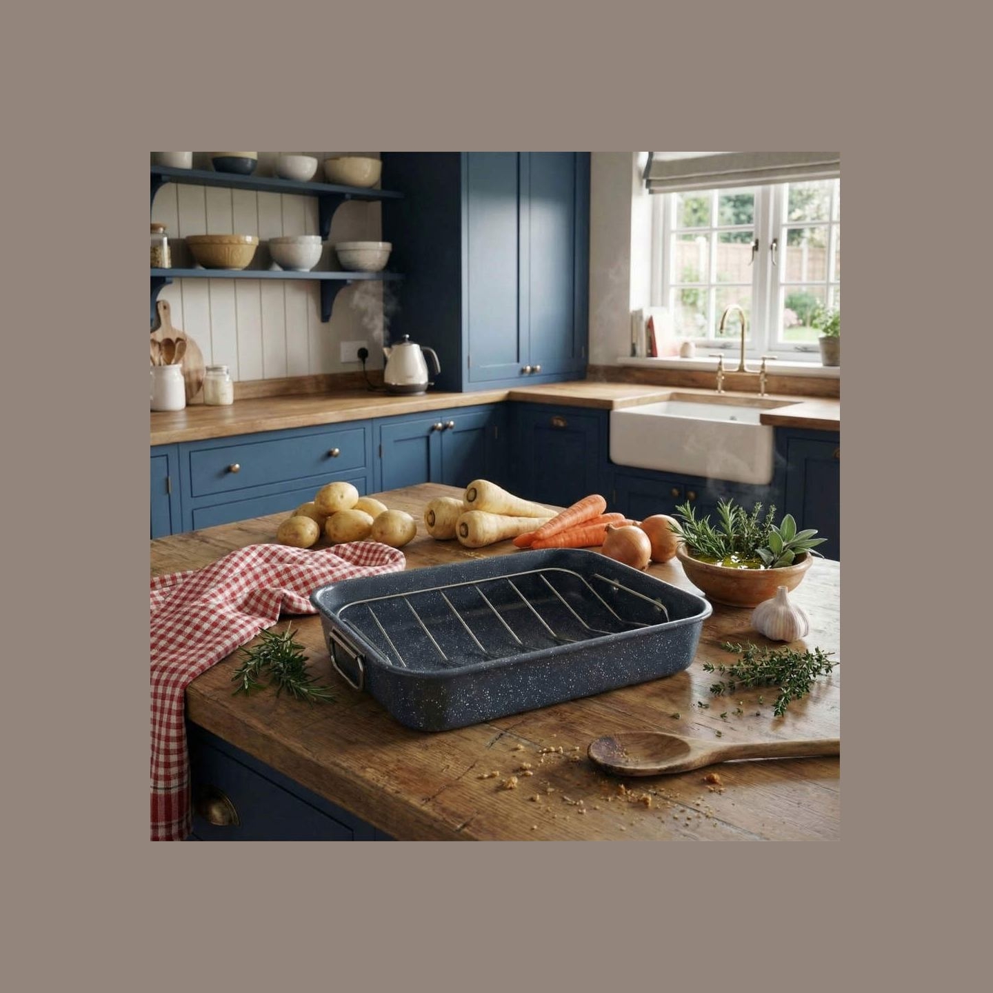 Russell Hobbs RH04097 Nightfall Stone Roaster And Rack