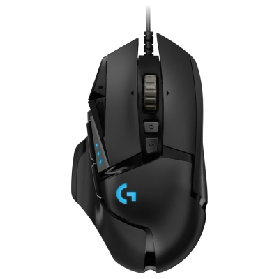 Logitech G502 Corded Gaming Mouse - HERO - BLACK - USB - EER2