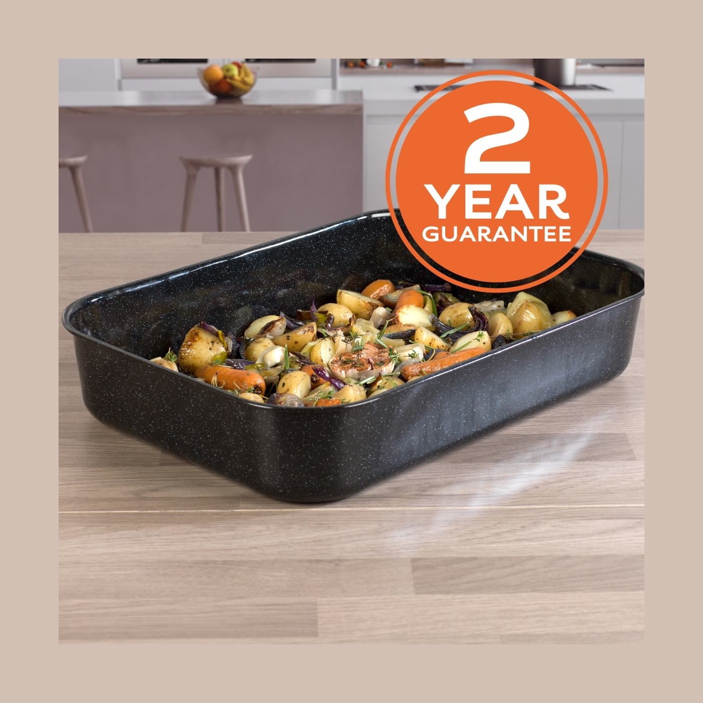 Russell Hobbs CW114312  VIT Enamel 42cm Deep Roaster