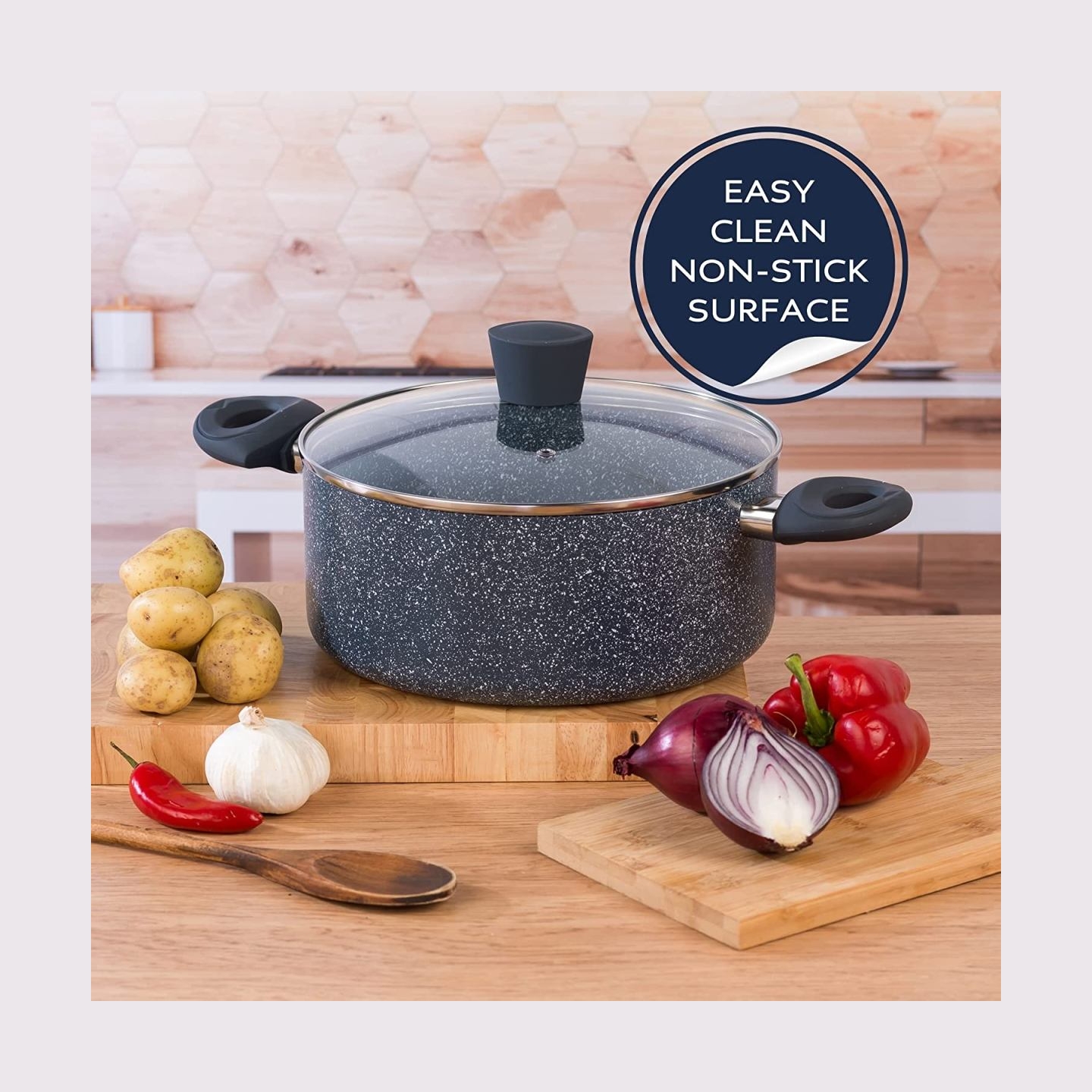 Russell Hobbs RH008491EU7 Nightfall Stone 24 cm Stockpot