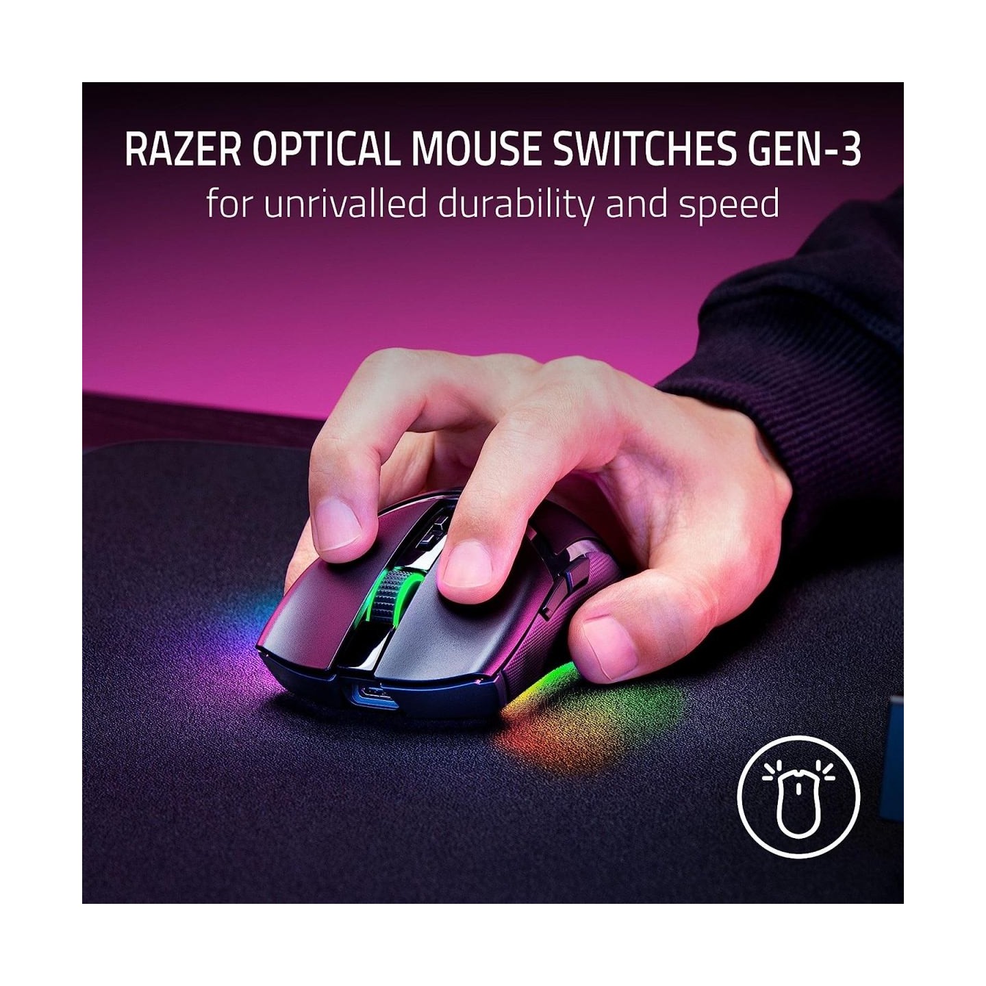 Razer Cobra Pro Wireless Gaming Mouse, Razer Focus Pro 30K Optical Sensor, 30000 DPI, Optical Mouse Switches Gen-3, 77g Weight, 